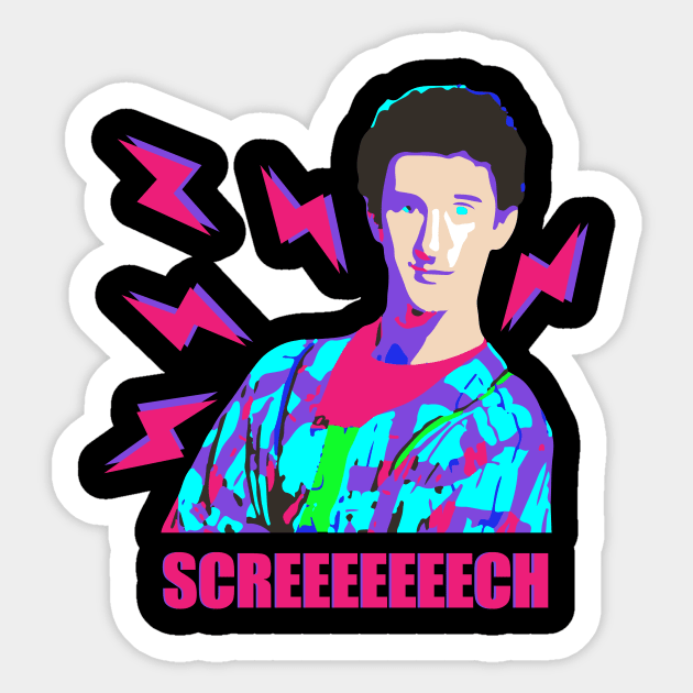 Screech- Saved by the Bell Sticker by NickiPostsStuff